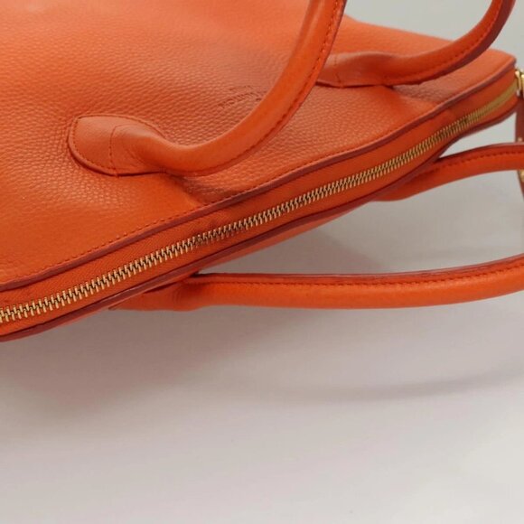 LOUIS VUITTON Suhari Lockit PM Hand Bag Taurillon Leather Orange LV Auth - Picture 11 of 16